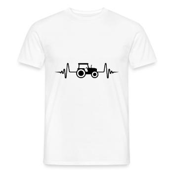 Tracteur Puls Farmer - T-shirt homme - blanc - Devant - AI Model Male 178 dark (178cm)
