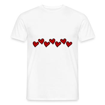 Herzen Love Symbol - Männer T-Shirt - Weiß - Vorne - AI Model Male 178 dark (178cm)