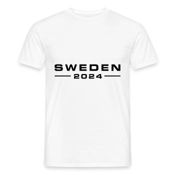 Suède 2024 - T-shirt homme - blanc - Devant - AI Model Male 178 dark (178cm)