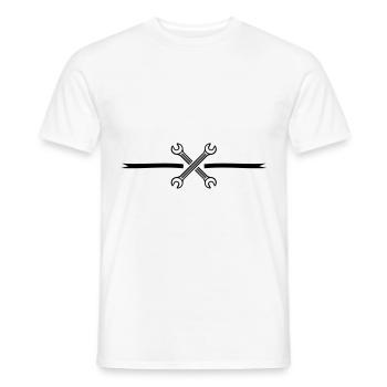 wrench icon - Men's T-Shirt - white - Front - AI Model Male 178 dark (178cm)