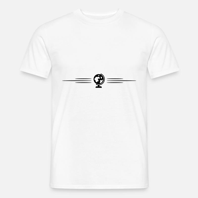 Globus Linie icon - Männer T-Shirt - Weiß
