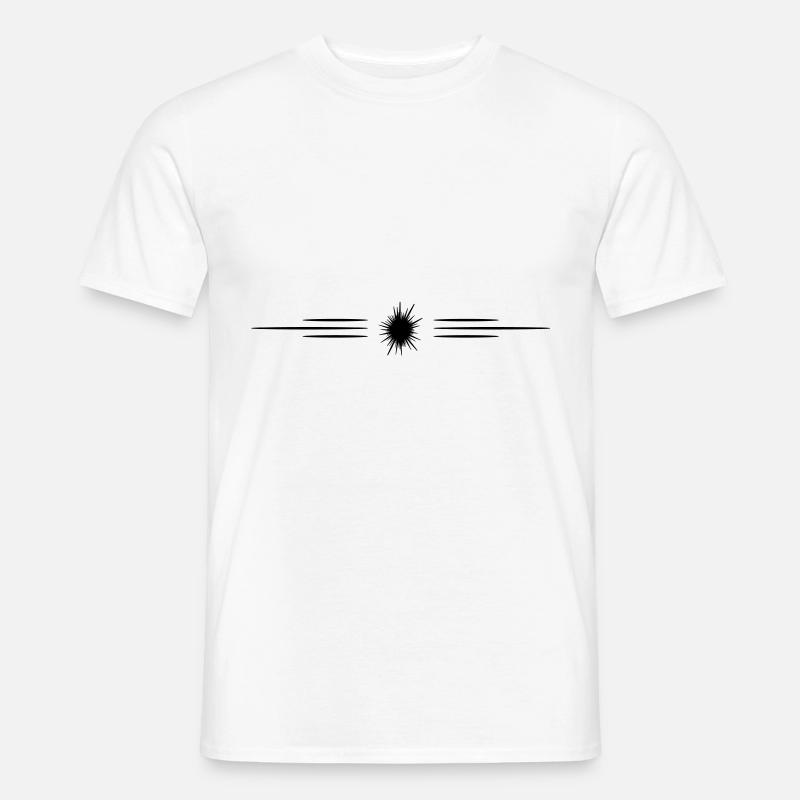 Seeigelicon Linie - Männer T-Shirt - Weiß