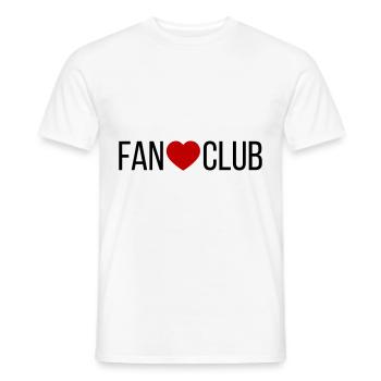 Fan Club Herz - Männer T-Shirt - Weiß - Vorne - AI Model Male 178 dark (178cm)