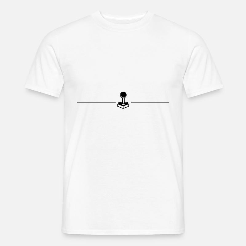 Controller Linie Gamer - Männer T-Shirt - Weiß