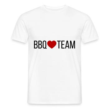 Barbecue Grill Team Heart - T-shirt homme - blanc - Devant - AI Model Male 178 dark (178cm)