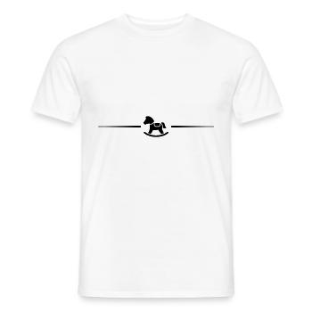 Shovel horse line Symbol - Men's T-Shirt - white - Front - AI Model Male 178 dark (178cm)