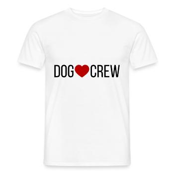 Dog Crew Herz - Männer T-Shirt - Weiß - Vorne - AI Model Male 178 dark (178cm)