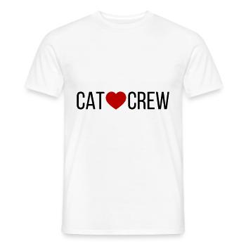 Cœur d’équipage Cat - T-shirt homme - blanc - Devant - AI Model Male 178 dark (178cm)