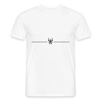 Viking Helmet Line - Men's T-Shirt - white - Front - AI Model Male 178 dark (178cm)