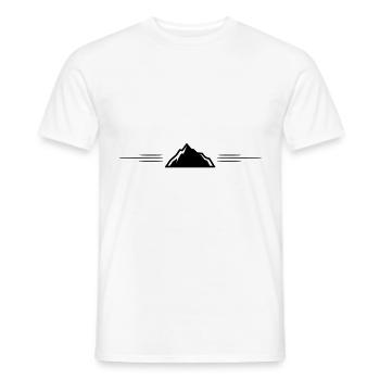 Mountain Icon Line - Men's T-Shirt - white - Front - AI Model Male 178 dark (178cm)