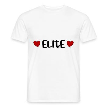 Elite Heart - Men's T-Shirt - white - Front - AI Model Male 178 dark (178cm)