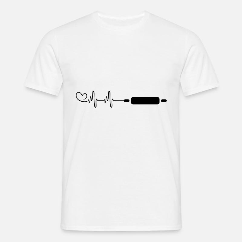 Kitchen roll rolling pin - Men's T-Shirt - white