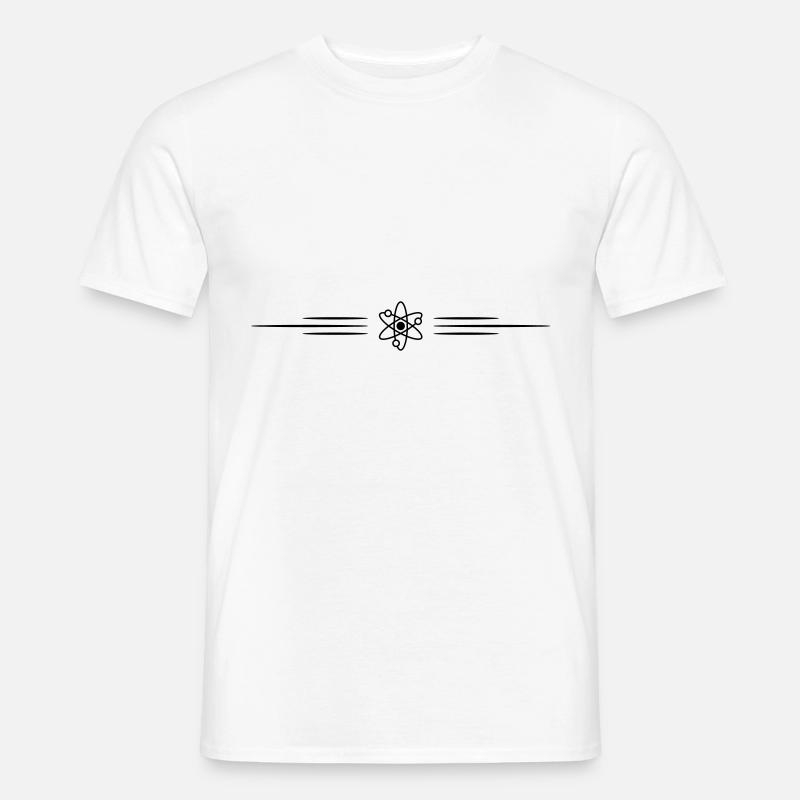 Symbole de ligne d’atome - T-shirt homme - blanc