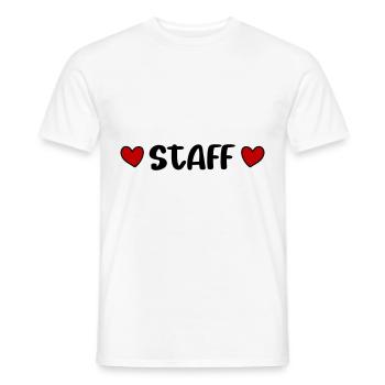 Staff Heart - Men's T-Shirt - white - Front - AI Model Male 178 dark (178cm)
