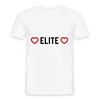 Elite Heart - Men's T-Shirt - white - Front - AI Model Male 178 dark (178cm)