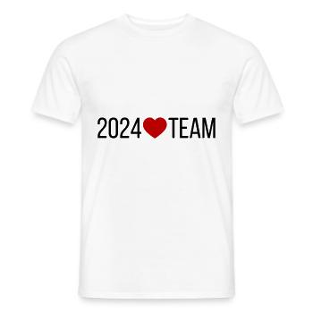 2024 Team Heart - Men's T-Shirt - white - Front - AI Model Male 178 dark (178cm)