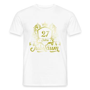 27 Zahl Kranz - Männer T-Shirt - Weiß - Vorne - AI Model Male 178 dark (178cm)