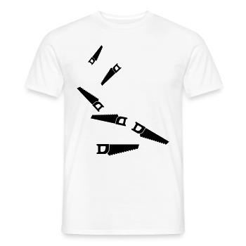 Saw icon icon - Men's T-Shirt - white - Front - AI Model Male 178 dark (178cm)