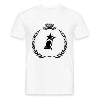 I lettre couronne - T-shirt homme - blanc - Devant - AI Model Male 178 dark (178cm)