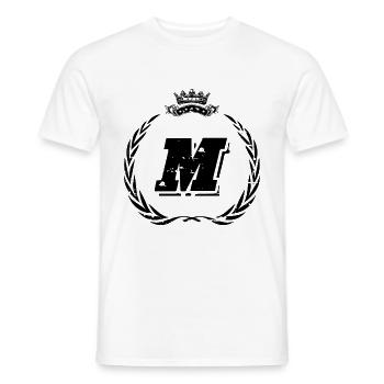 M Buchstabe Kranz - Männer T-Shirt - Weiß - Vorne - AI Model Male 178 dark (178cm)