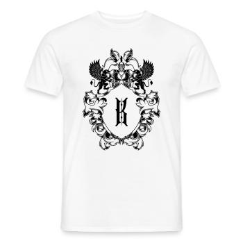 Armoiries de la lettre K - T-shirt homme - blanc - Devant - AI Model Male 178 dark (178cm)