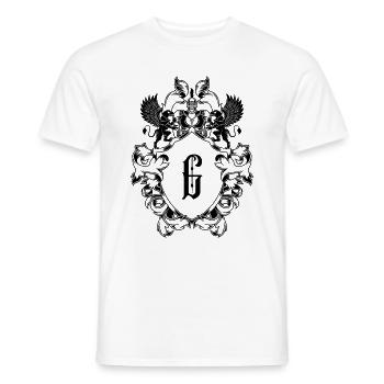 G Letter Coat of Arms - Men's T-Shirt - white - Front - AI Model Male 178 dark (178cm)