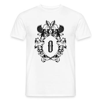 O Letter Coat of Arms - Men's T-Shirt - white - Front - AI Model Male 178 dark (178cm)