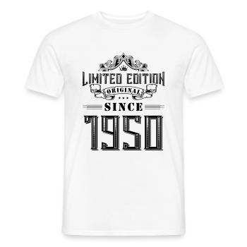 Édition limitée 1950 - T-shirt homme - blanc - Devant - AI Model Male 178 dark (178cm)
