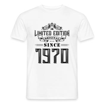 Édition limitée 1970 - T-shirt homme - blanc - Devant - AI Model Male 178 dark (178cm)