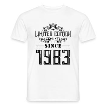 Édition limitée 1983 - T-shirt homme - blanc - Devant - AI Model Male 178 dark (178cm)