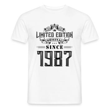 1987 limited edition - Männer T-Shirt - Weiß - Vorne - AI Model Male 178 dark (178cm)