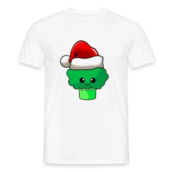 Broccoli Weihnachten Comic Xmas - Männer T-Shirt - Weiß - Vorne - AI Model Male 178 dark (178cm)