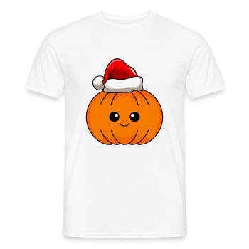 Kürbis Weihnachten Comic Xmas - Männer T-Shirt - Weiß - Vorne - AI Model Male 178 dark (178cm)