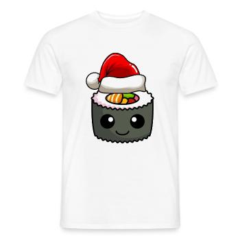 Sushi Weihnachten Comic Xmas - Männer T-Shirt - Weiß - Vorne - AI Model Male 178 dark (178cm)