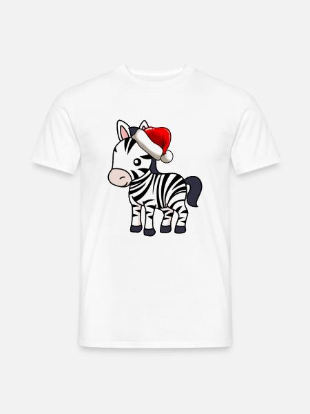 Zebra Comic Christmas - Men's T-Shirt - white