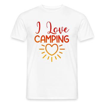 Ich liebe Camping - Männer T-Shirt - Weiß - Vorne - AI Model Male 178 dark (178cm)