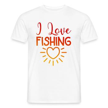 I love fishing - Men's T-Shirt - white - Front - AI Model Male 178 dark (178cm)