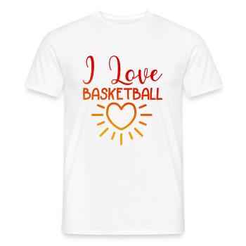 Ich liebe Basketball - Männer T-Shirt - Weiß - Vorne - AI Model Male 178 dark (178cm)