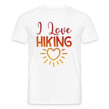 I love hiking - Men's T-Shirt - white - Front - AI Model Male 178 dark (178cm)