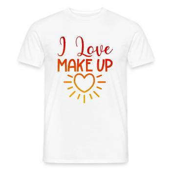 Ich liebe Make up - Männer T-Shirt - Weiß - Vorne - AI Model Male 178 dark (178cm)