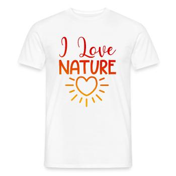 I love nature - Men's T-Shirt - white - Front - AI Model Male 178 dark (178cm)