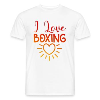 Ich liebe Boxen - Männer T-Shirt - Weiß - Vorne - AI Model Male 178 dark (178cm)