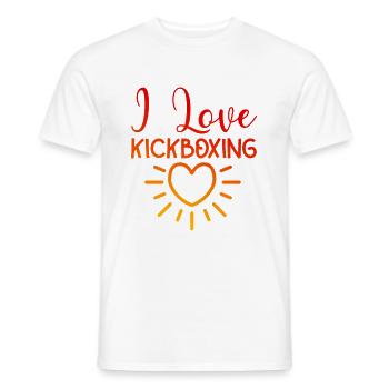 I love kick boxing - Men's T-Shirt - white - Front - AI Model Male 178 dark (178cm)