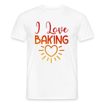 I love baking - Men's T-Shirt - white - Front - AI Model Male 178 dark (178cm)