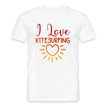 I love kitesurfing - Men's T-Shirt - white - Front - AI Model Male 178 dark (178cm)