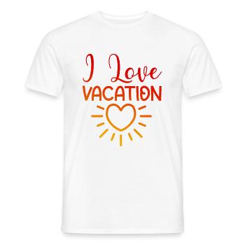 I love holidays - Men's T-Shirt - white - Front - AI Model Male 178 dark (178cm)