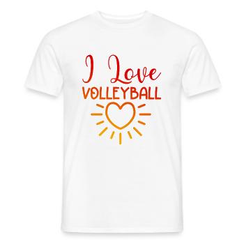 I love volleyball - Men's T-Shirt - white - Front - AI Model Male 178 dark (178cm)