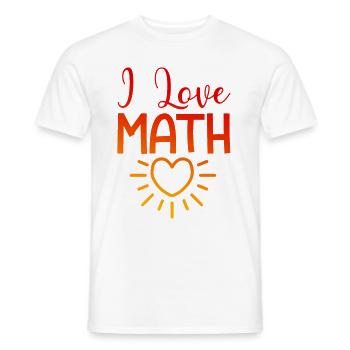 I love math - Men's T-Shirt - white - Front - AI Model Male 178 dark (178cm)