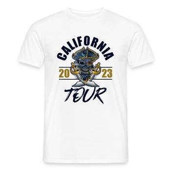 California 2023 Skeleton - Men's T-Shirt - white - Front - AI Model Male 178 dark (178cm)