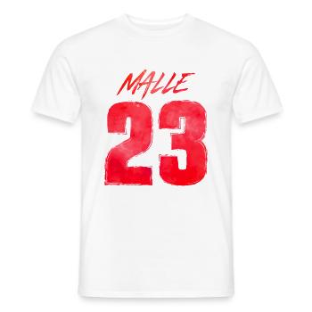 Malle 23 Mallorca 2023 - Men's T-Shirt - white - Front - AI Model Male 178 dark (178cm)